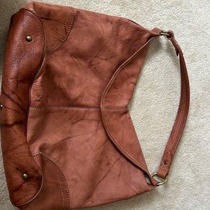 Leather hobo bag